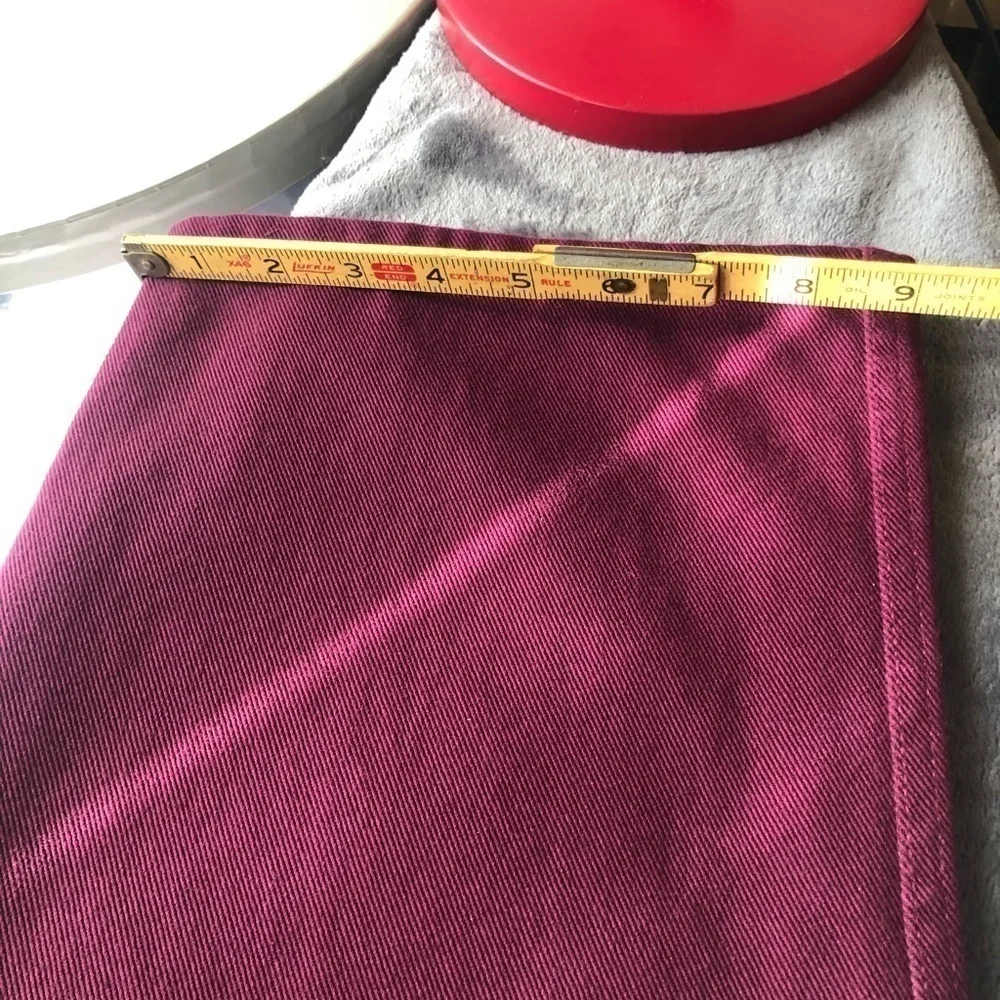 𝅺JEANOLOGY Burgundy Jeans long boot cut pants size 14‎   #p1005 - Picture 5 of 8